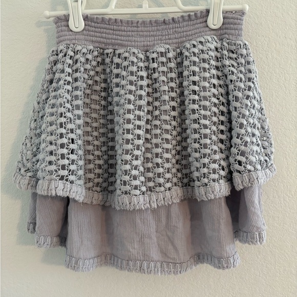 White Cabana Layered Lavender Eyelet Skirt - Picture 10 of 14